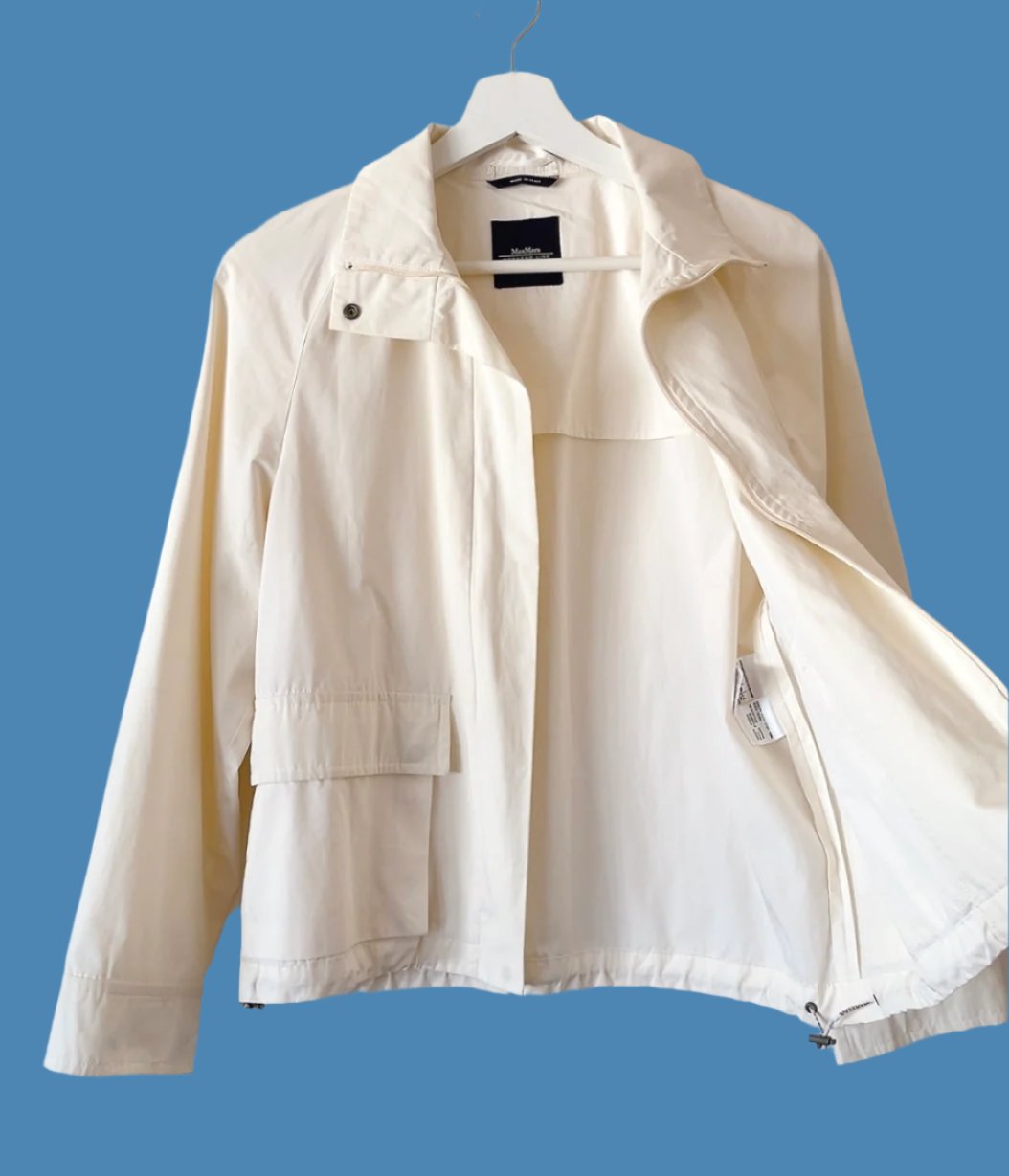 MaxMara - weekend line white cotton blouson