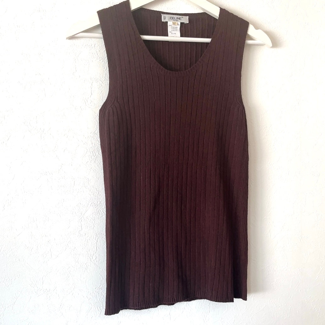 CELINE vintage knit tank top