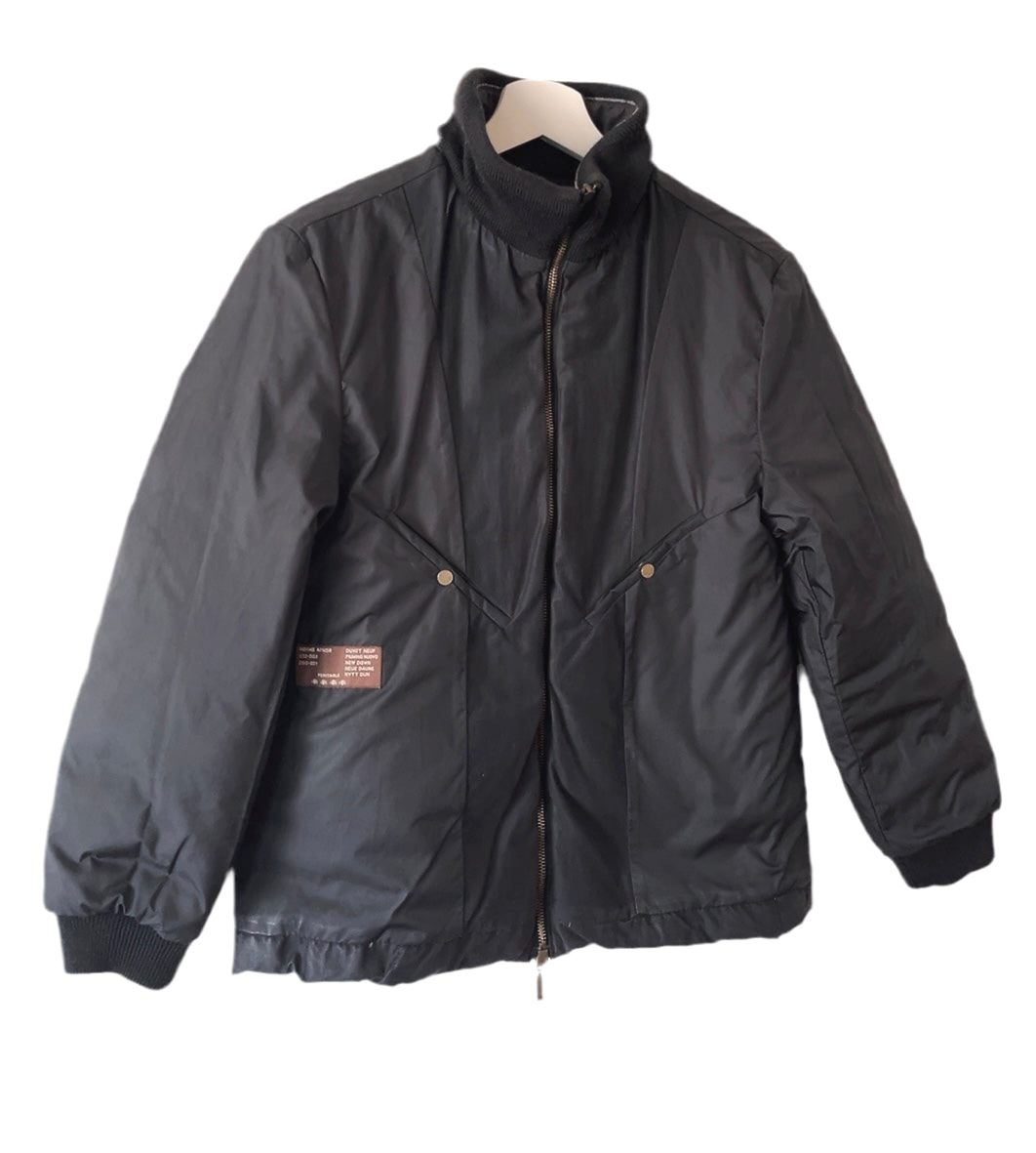 MONCLER matte black down jacket