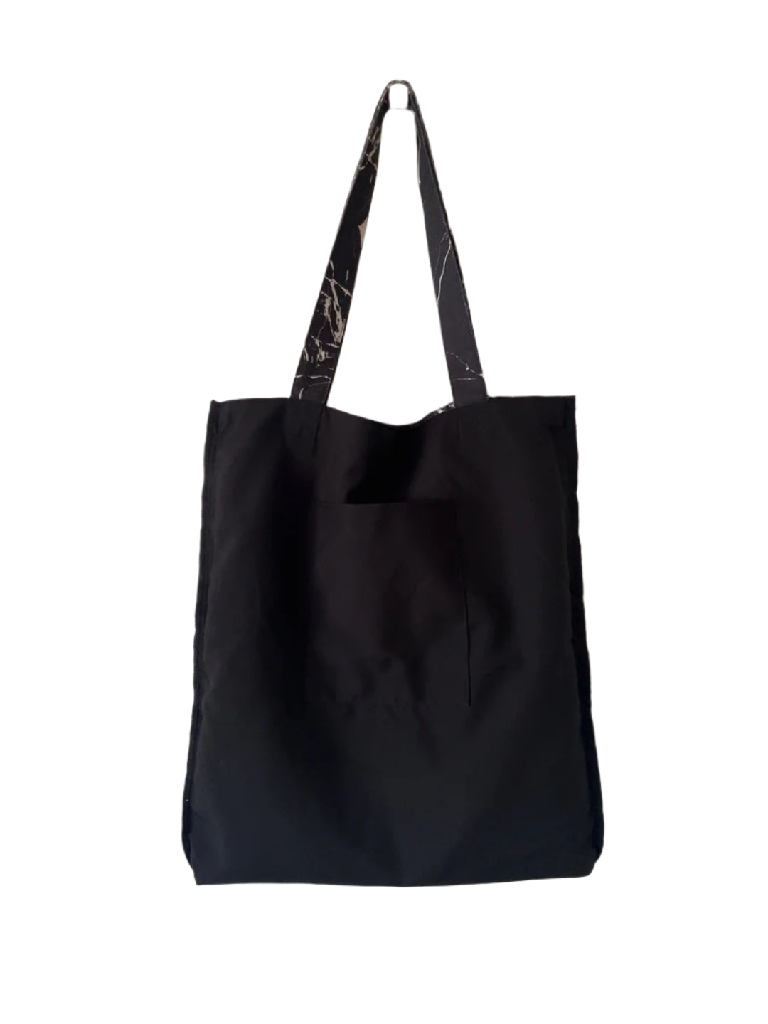 Black & white marble design tote bag