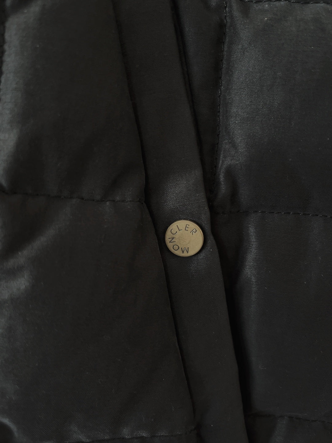 MONCLER matte black down jacket