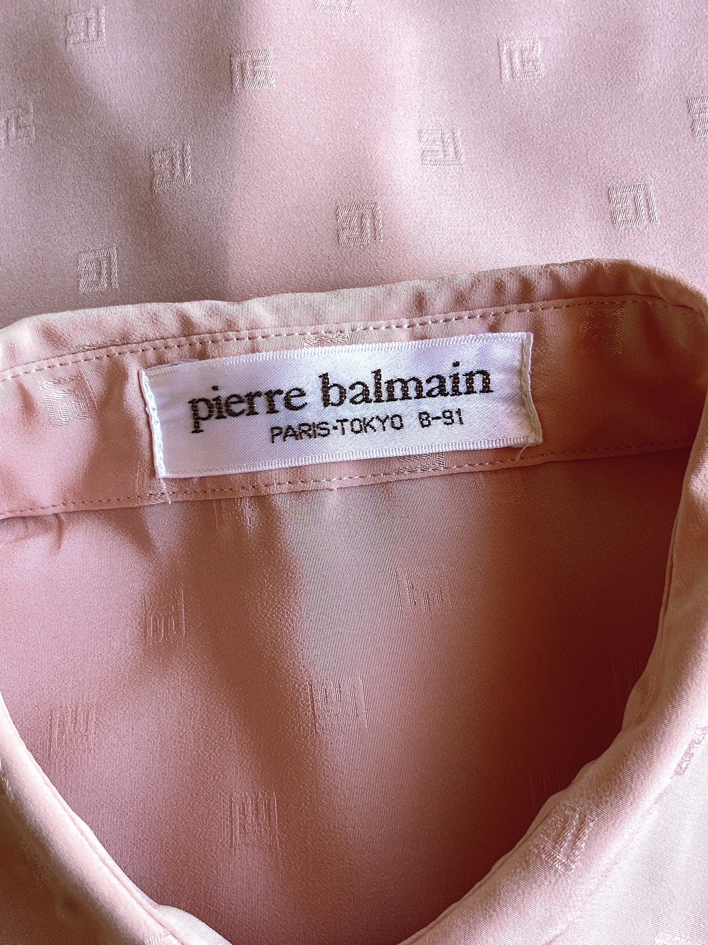 Pierre Balmain pink blouse