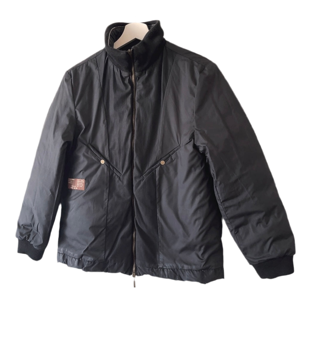 MONCLER matte black down jacket