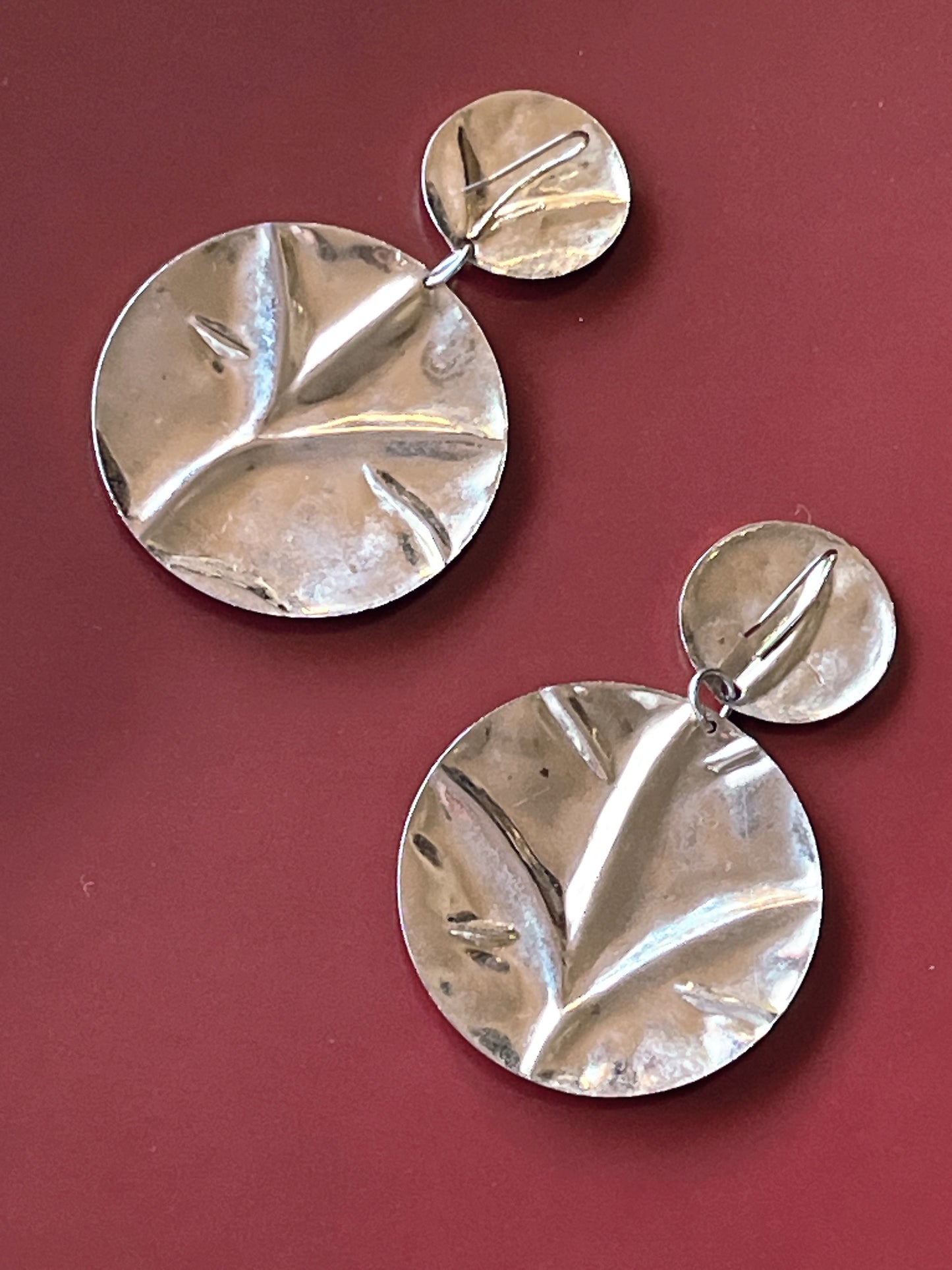 Vintage big coin earrings