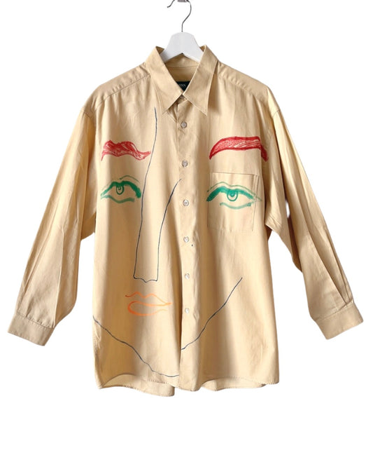 HUGO BOSS 80s vintage shirt  -「 hand painted by Ousmane 」