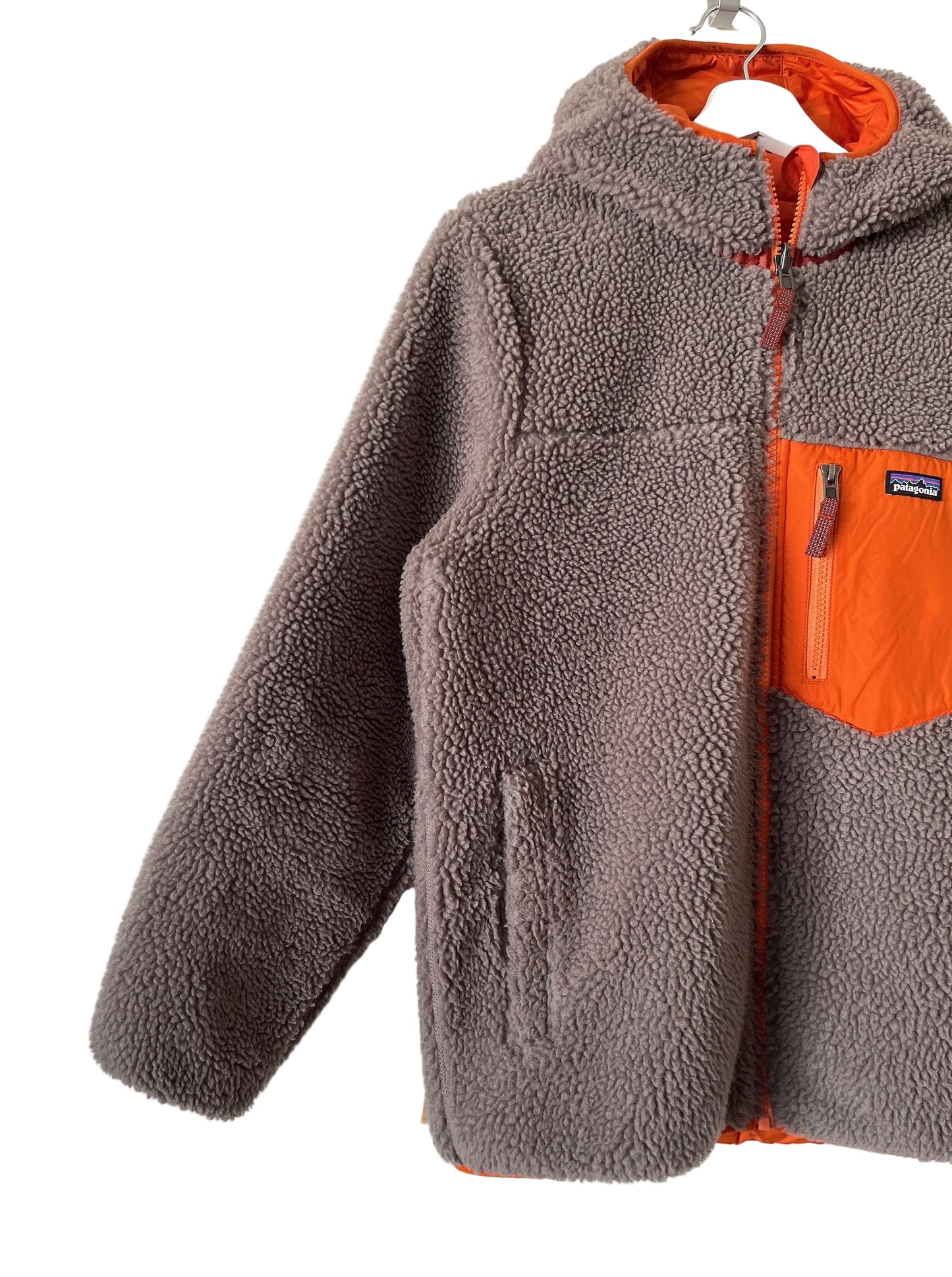 patagonia fleece reversible hoodie jacket