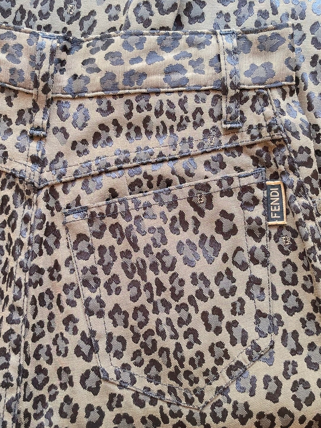 FENDI 90s vintage leopard jeans