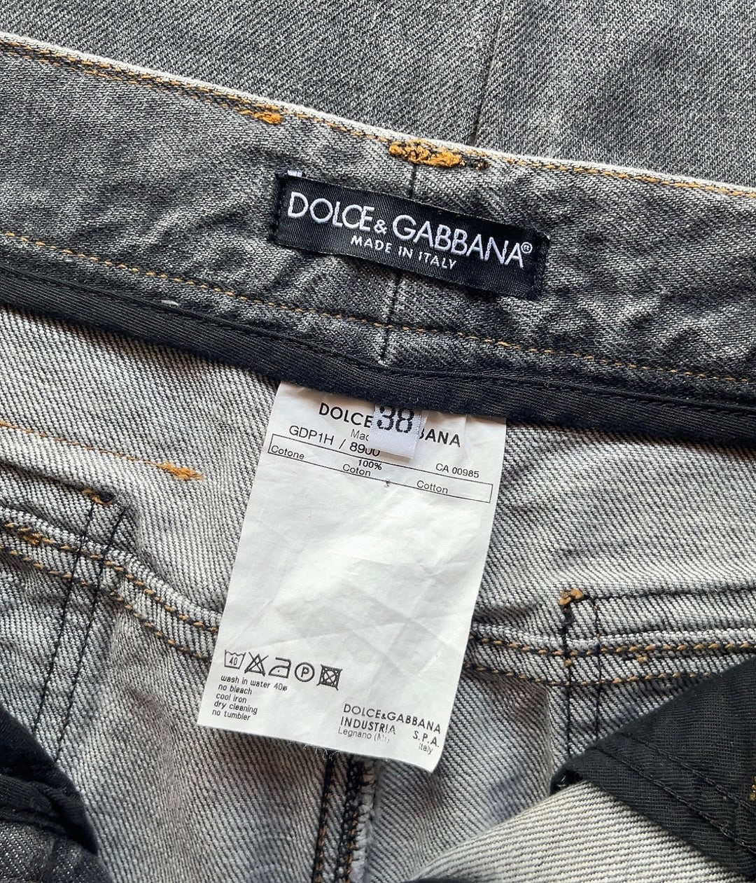 DOLCE & GABBANA vintage gray denim pants