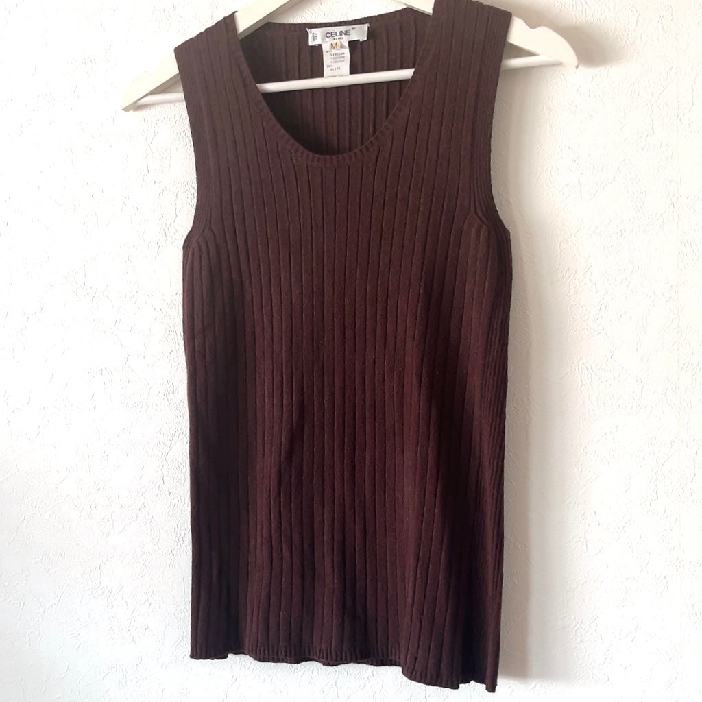 CELINE vintage knit tank top