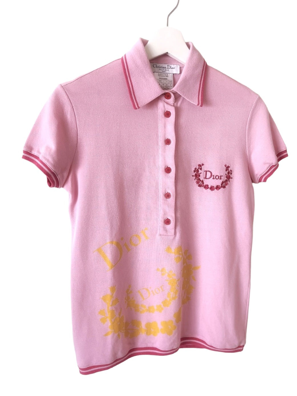 Christian Dior - Boutique Paris pink polo shirt