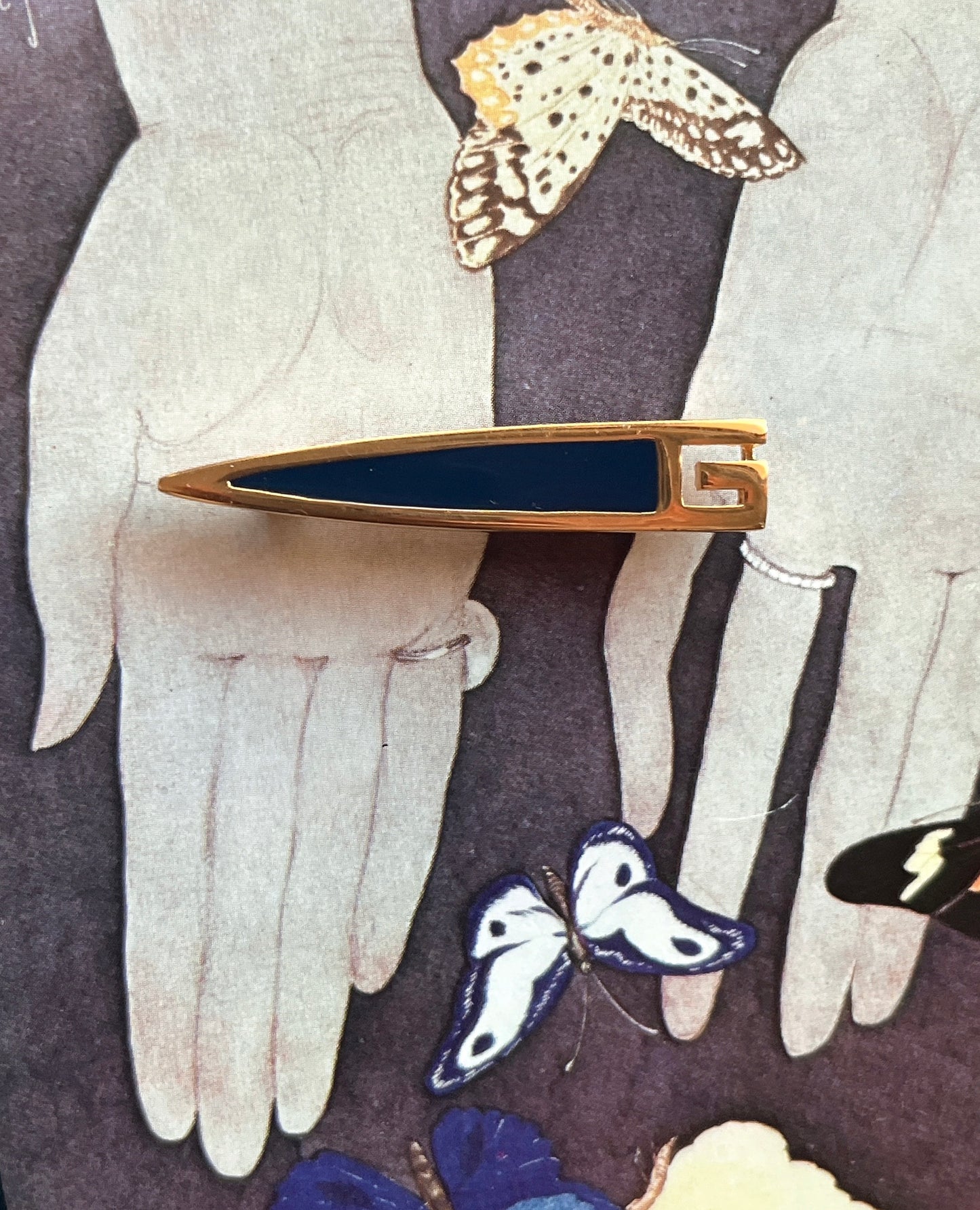 Givenchy 1979 logo brooch