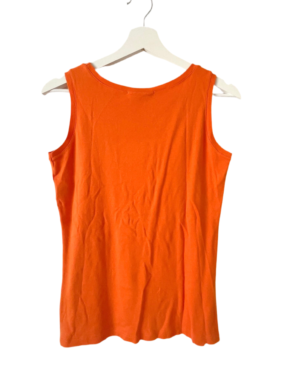 Salvatore Ferragamo shoe embroidery orange tank top
