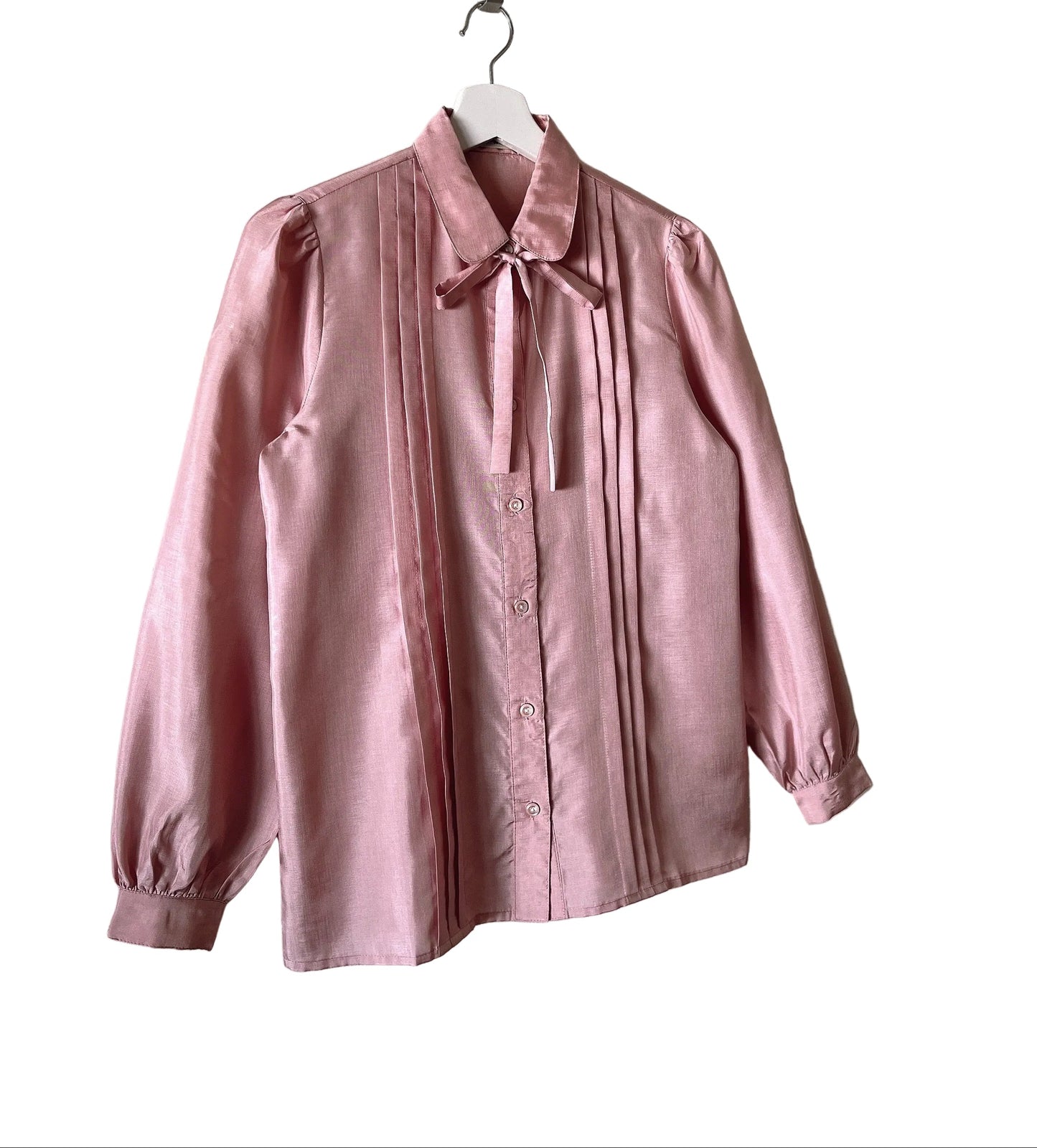 Pierre Balmain pink ribbon blouse