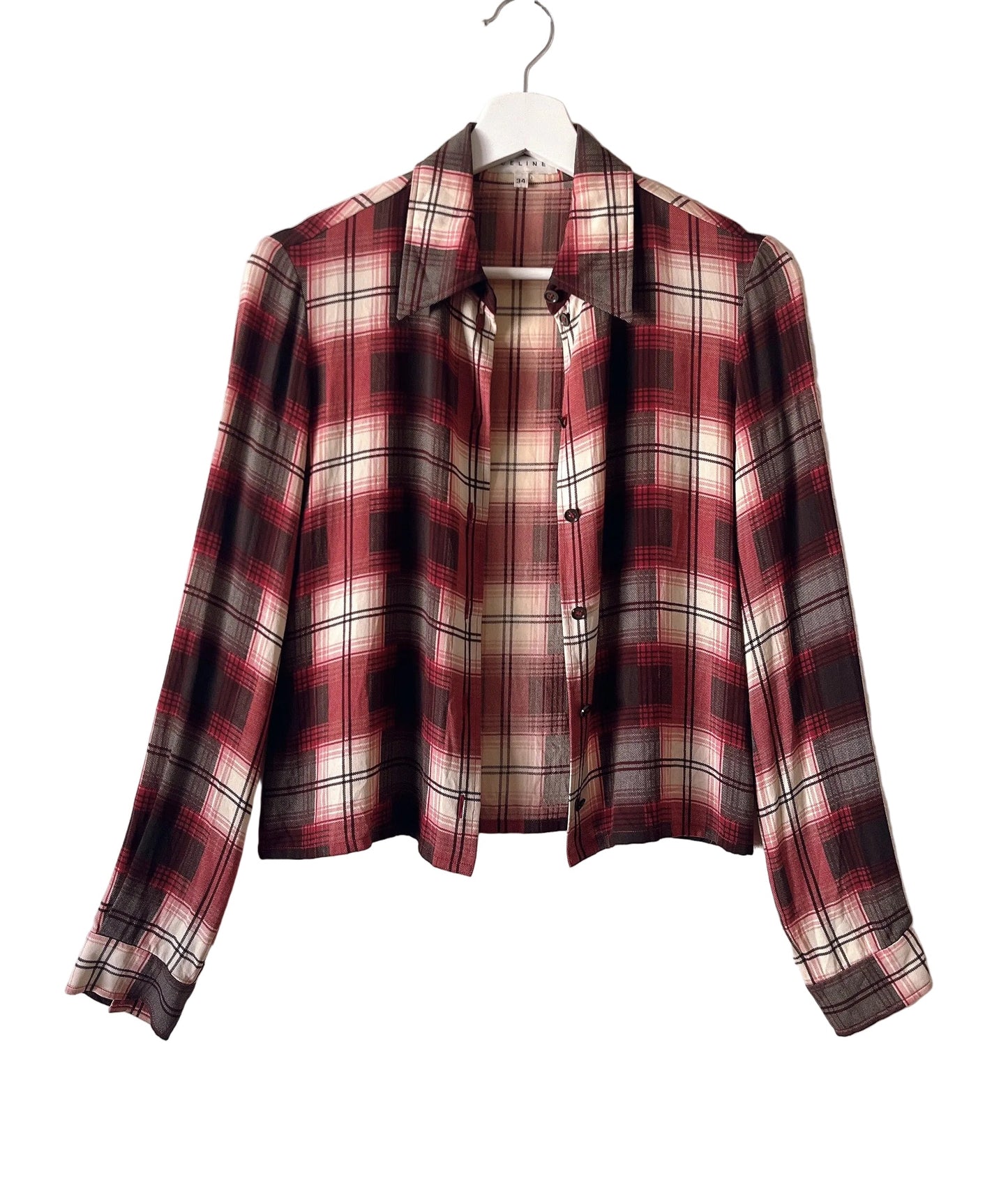 Celine check silk shirt