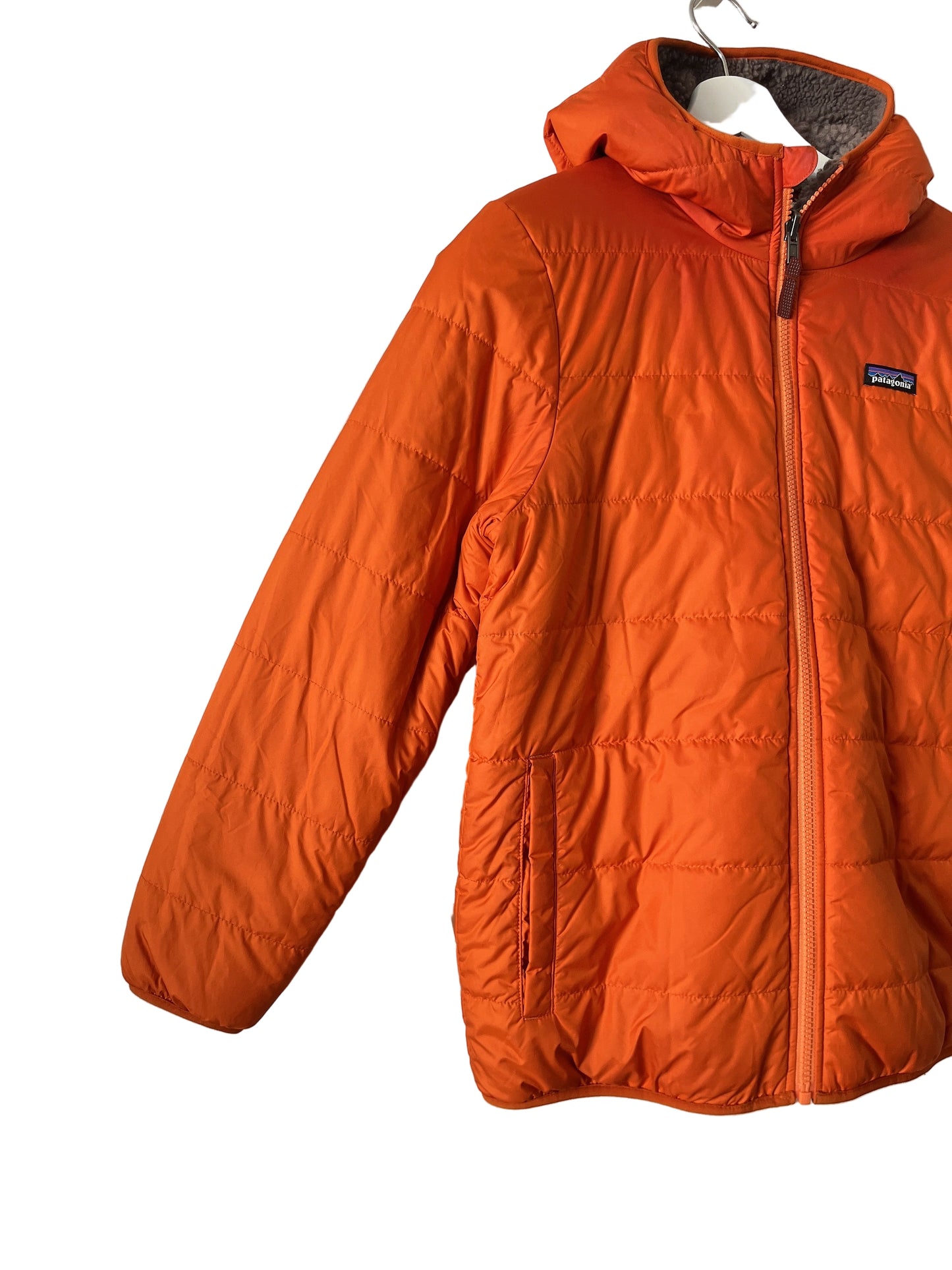 patagonia fleece reversible hoodie jacket