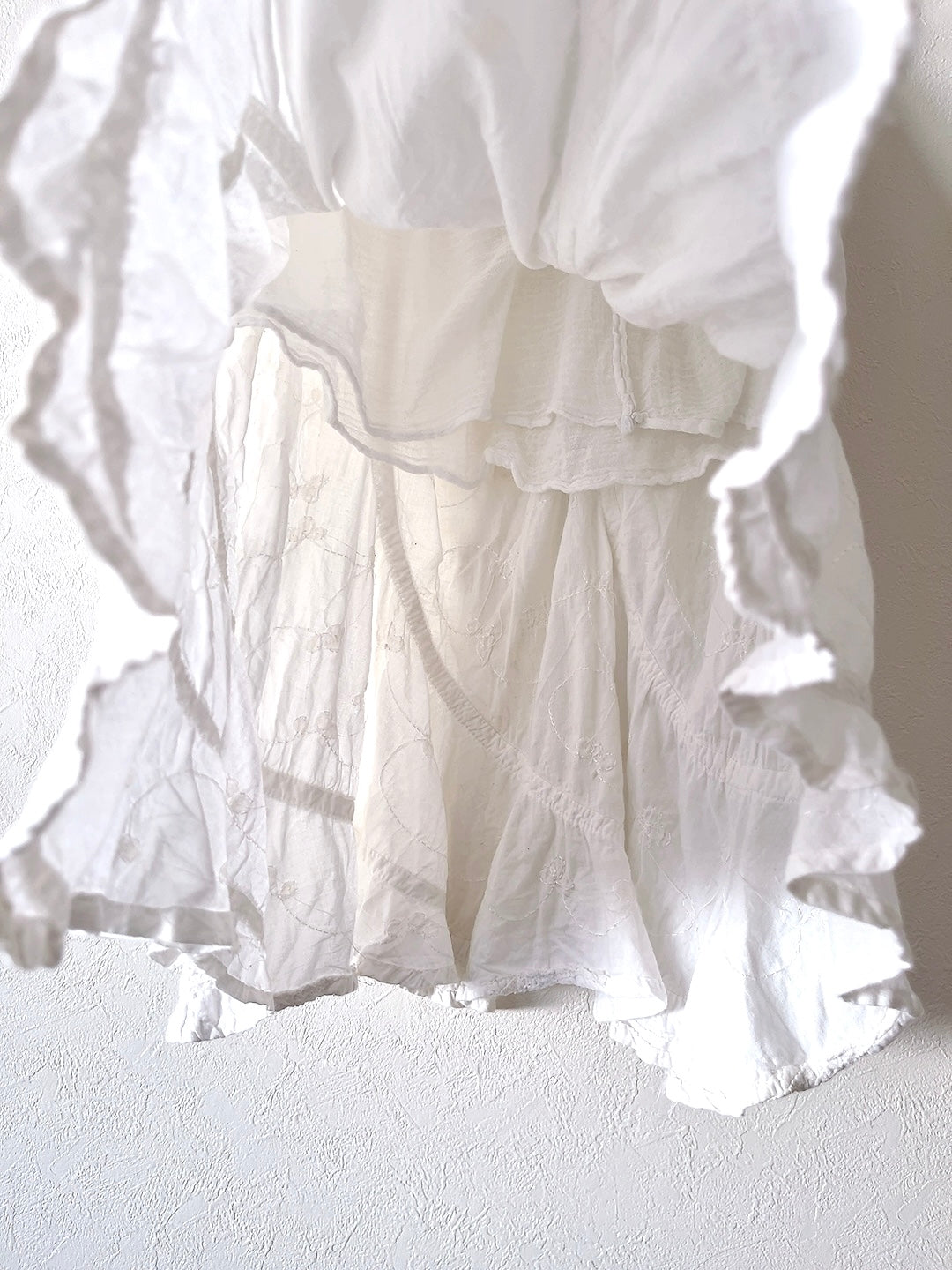 Vintage White cotton skirt