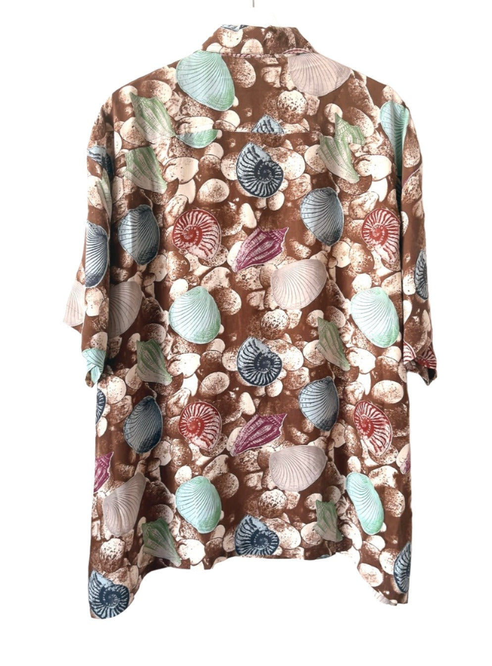 80s vintage shell motif silk shirt