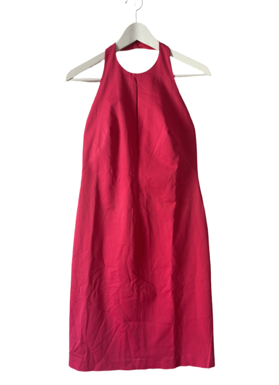 Max Mara vintage halter-neck open-back pink dress