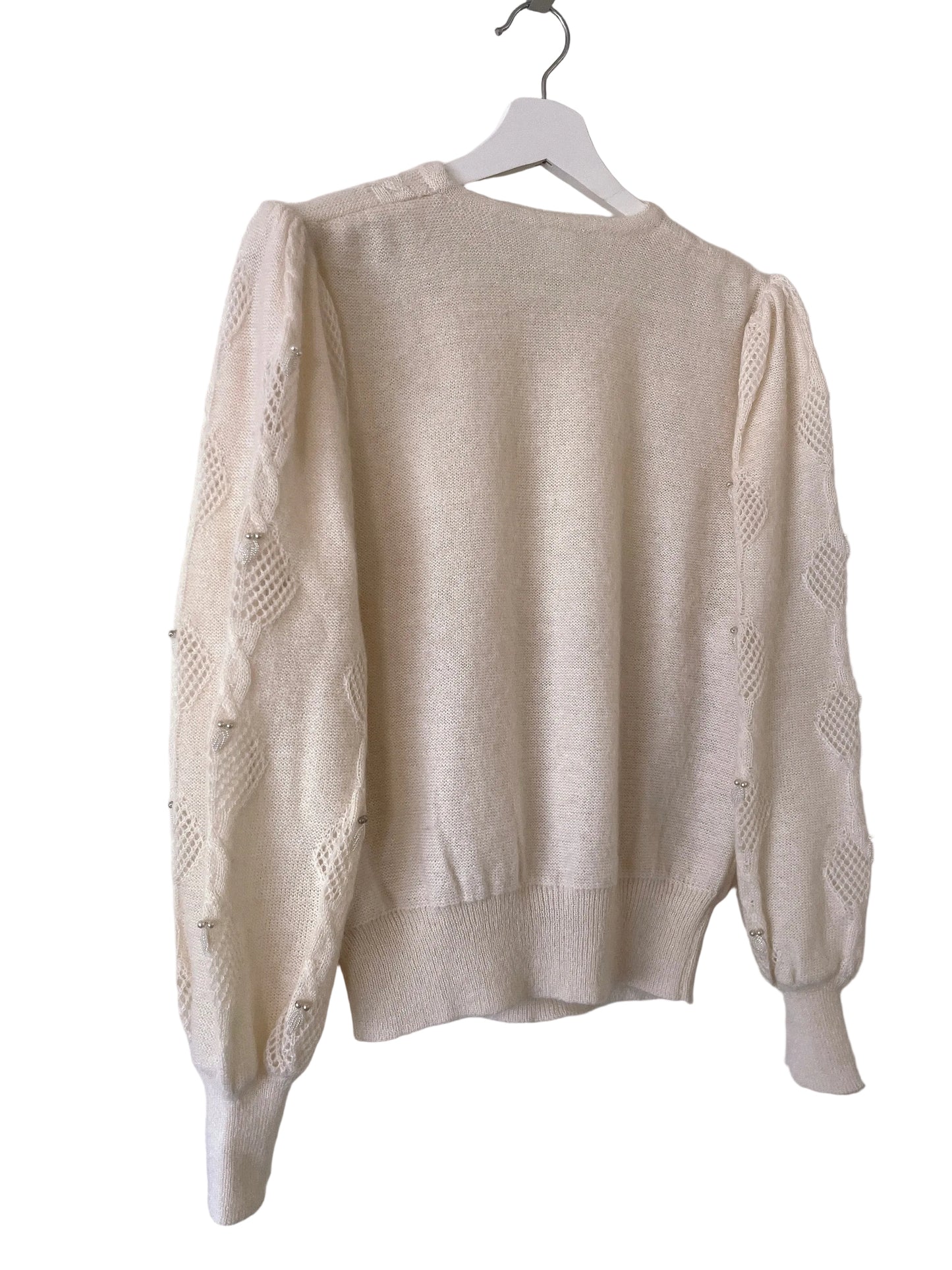 Italy made pearl mohair sweater
