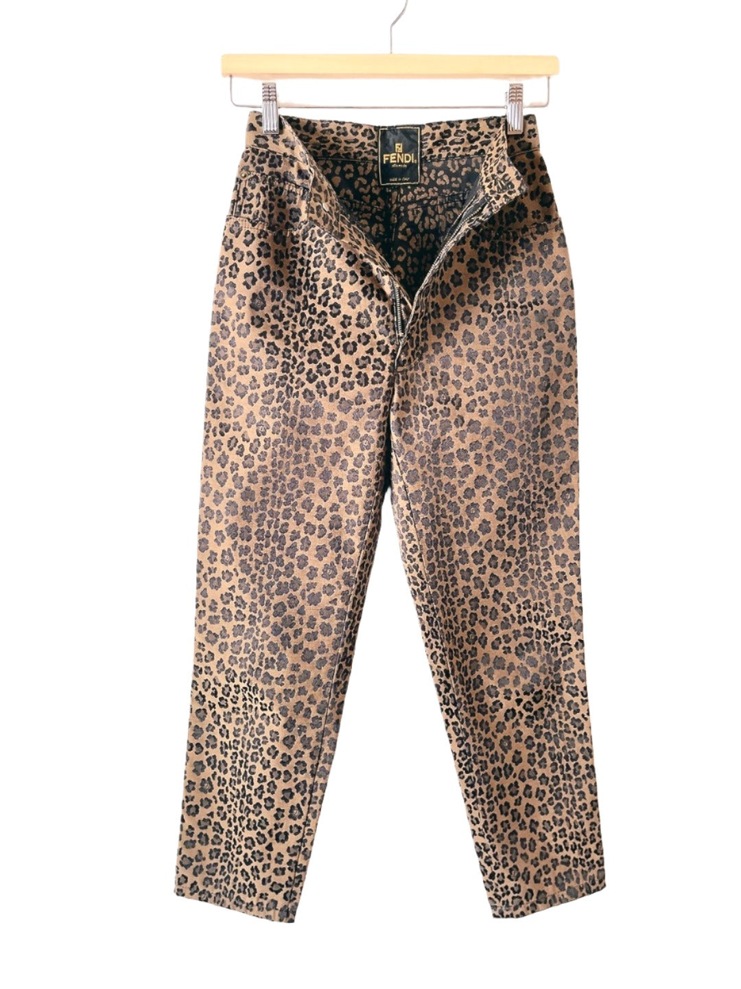 FENDI 90s vintage leopard jeans