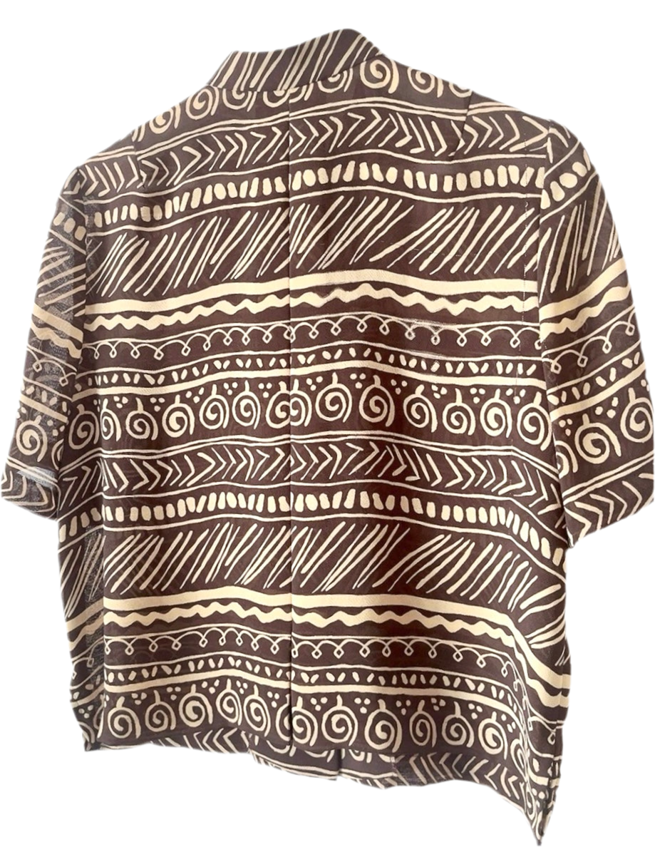 vintage see through pattern shirt