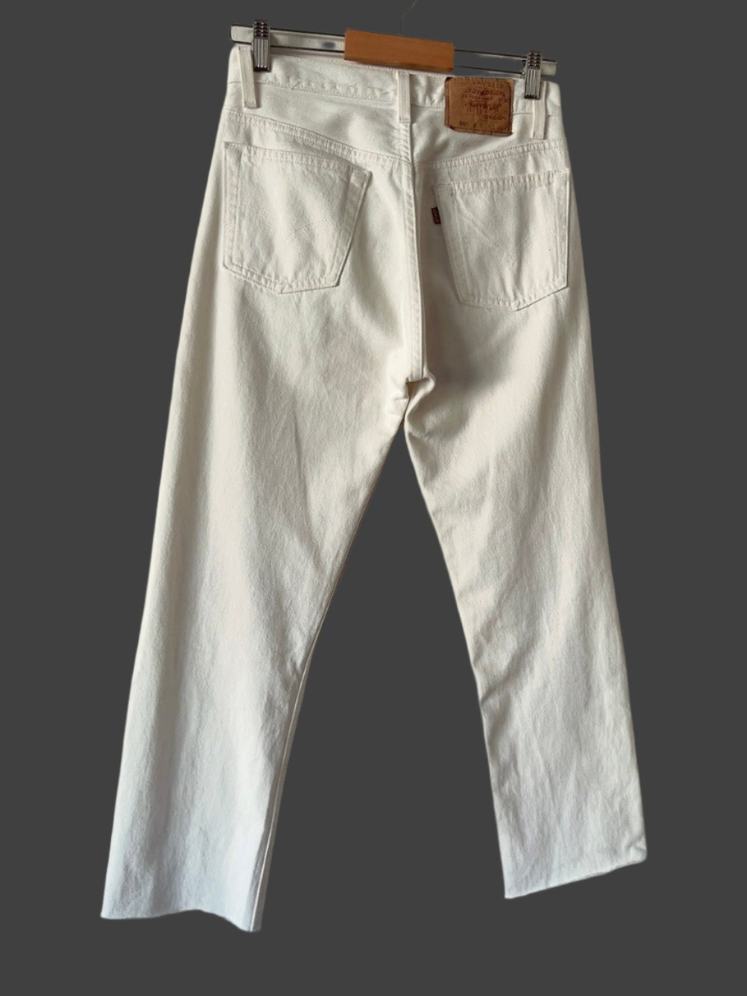 Levi's 501 cut-off white denim