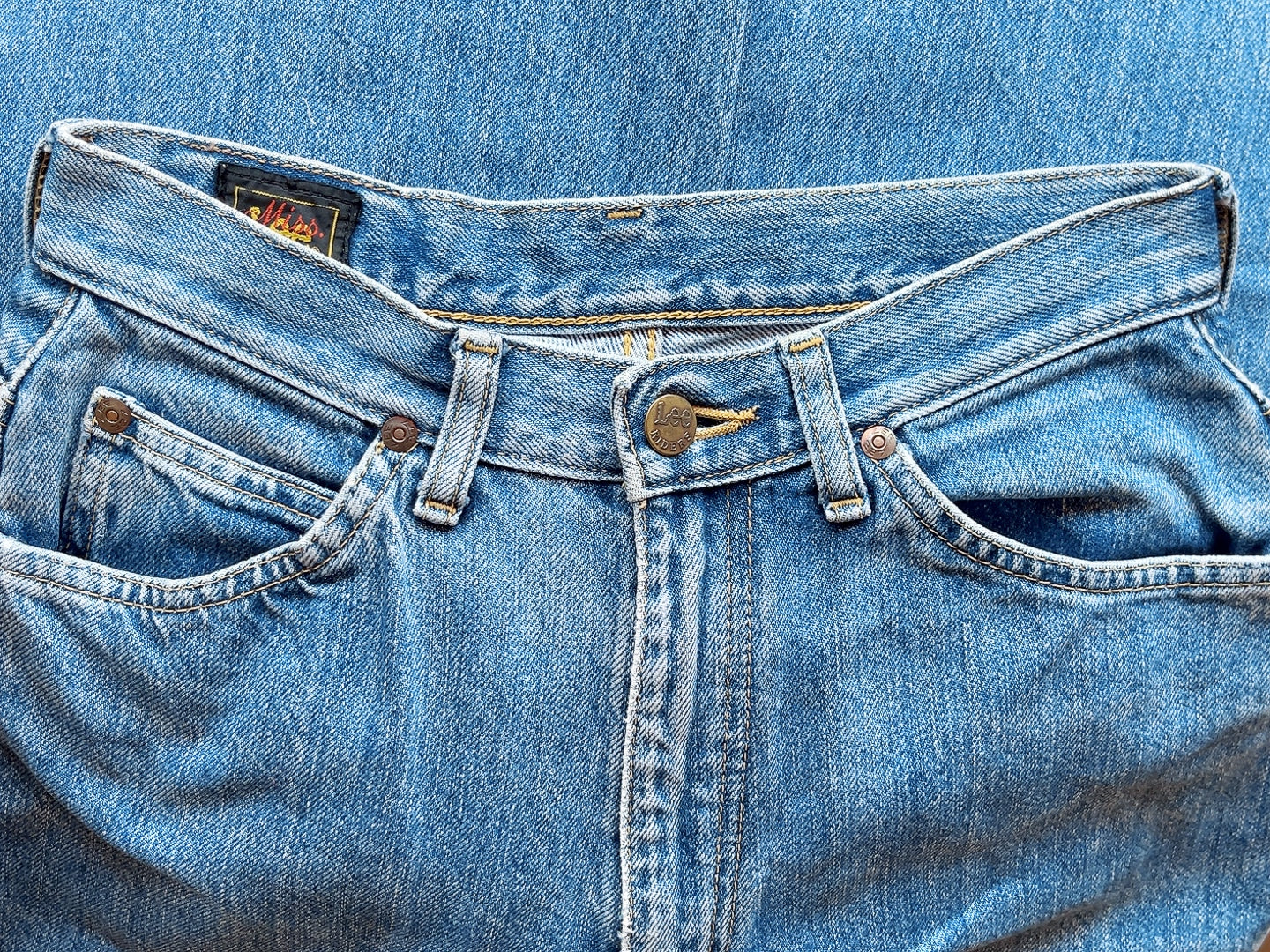 Lee × EDWIN 30×31 vintage blue jeans