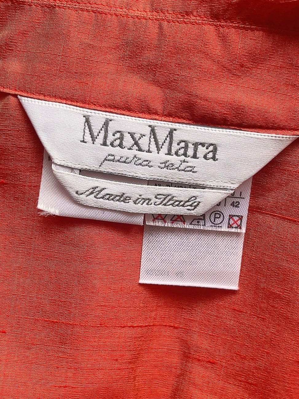 Max mara red silk shirts jacket