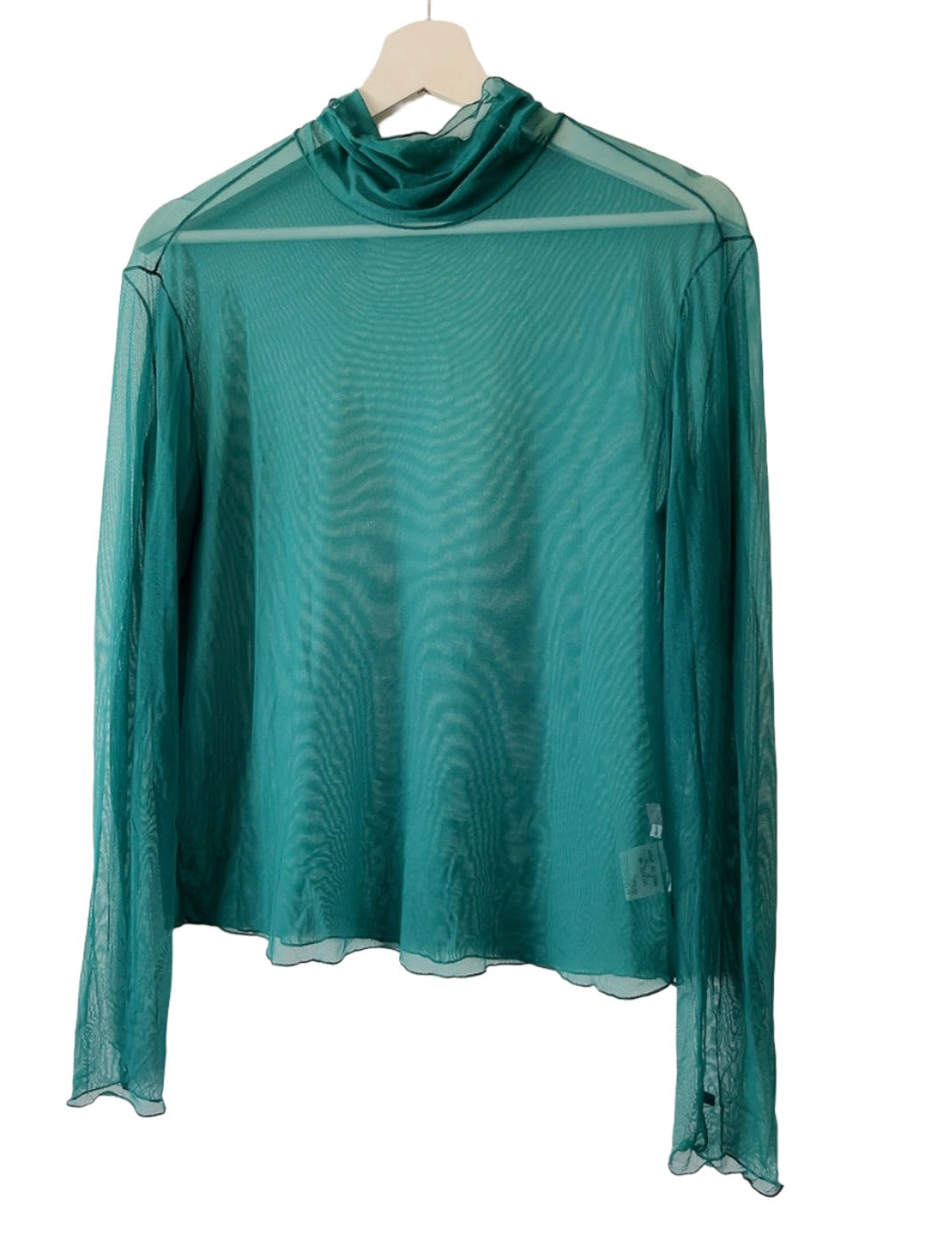 Turquoise see-through tops