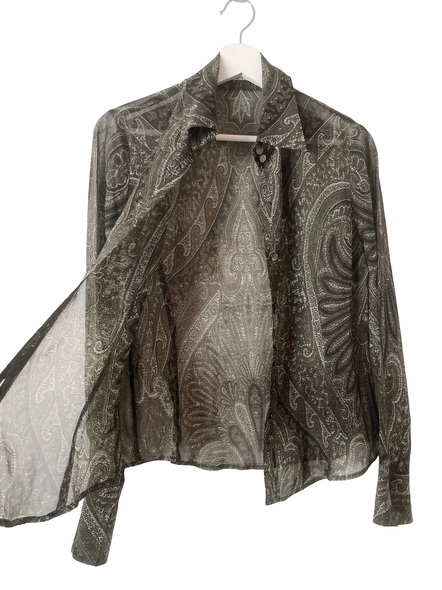 Anne Klein see through silk shirt