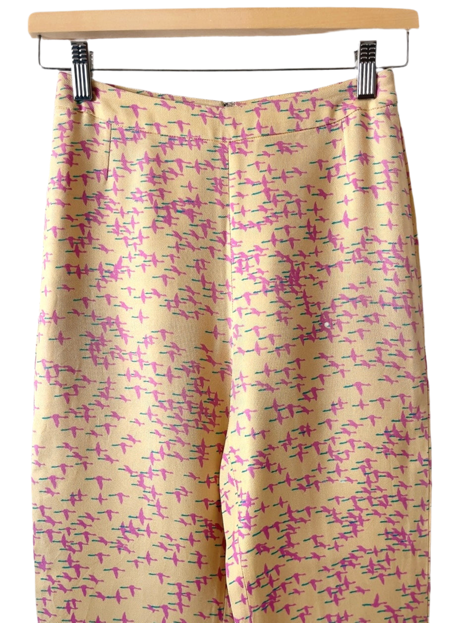 GIANNI VERSACE bird 鶴 motif vintage pants