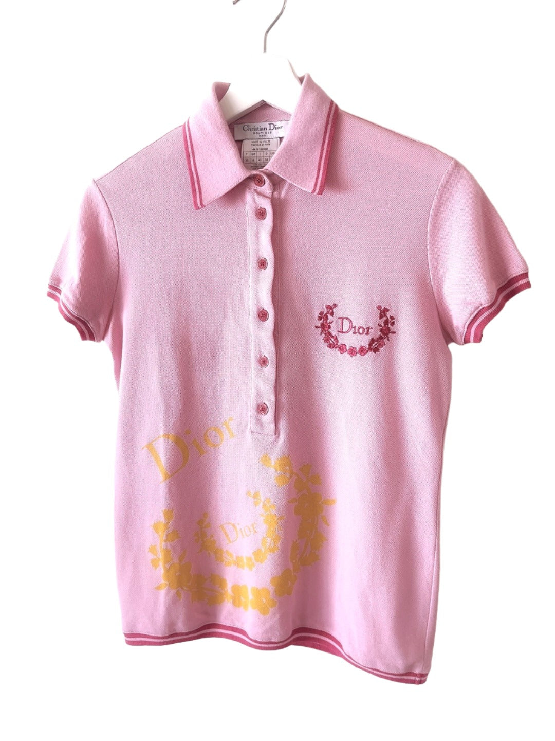 Christian Dior - Boutique Paris pink polo shirt