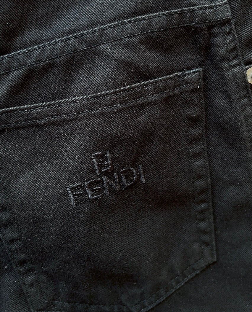 FENDI vintage black denim pants
