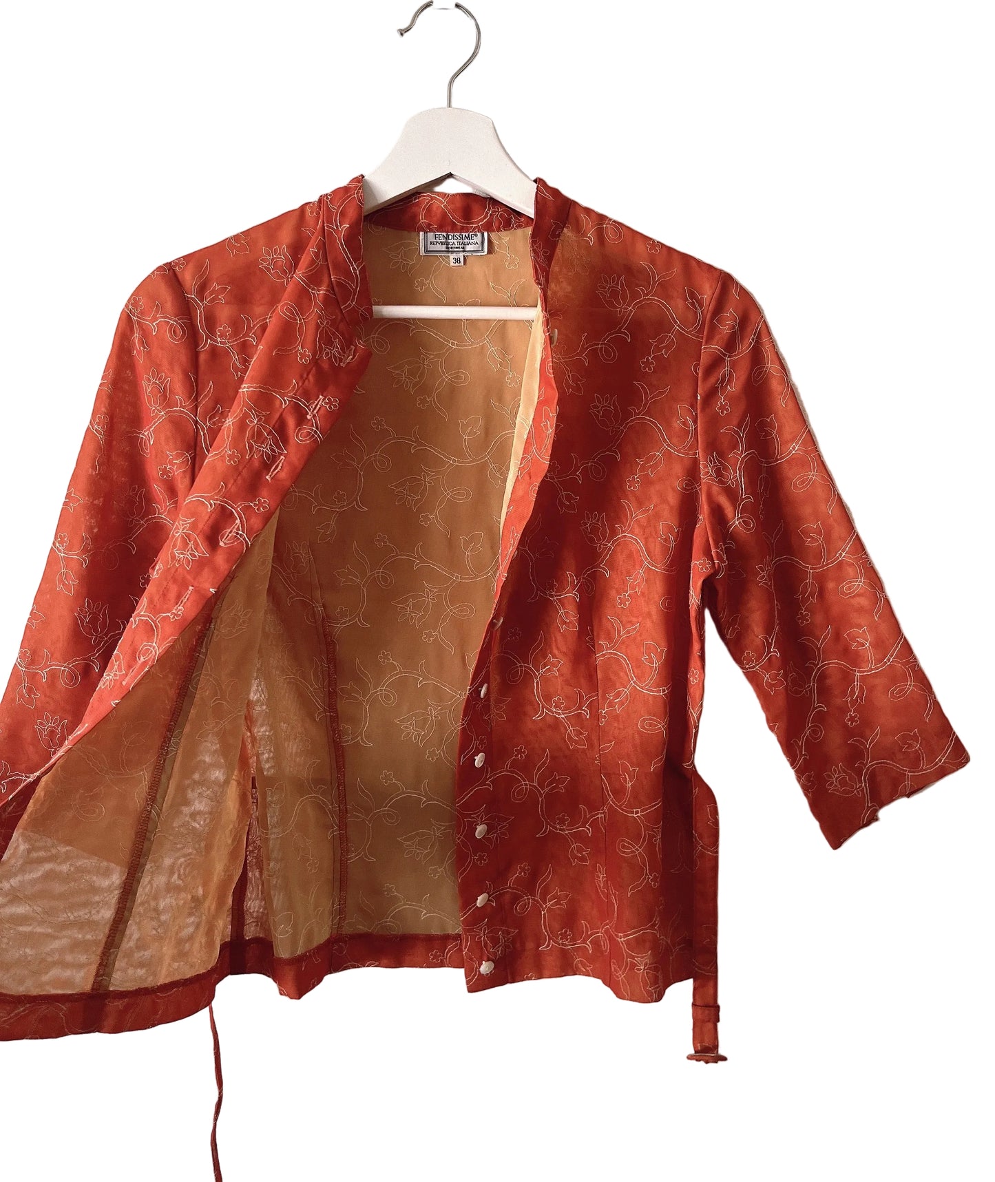 FENDISSIME emboidery belt shirt