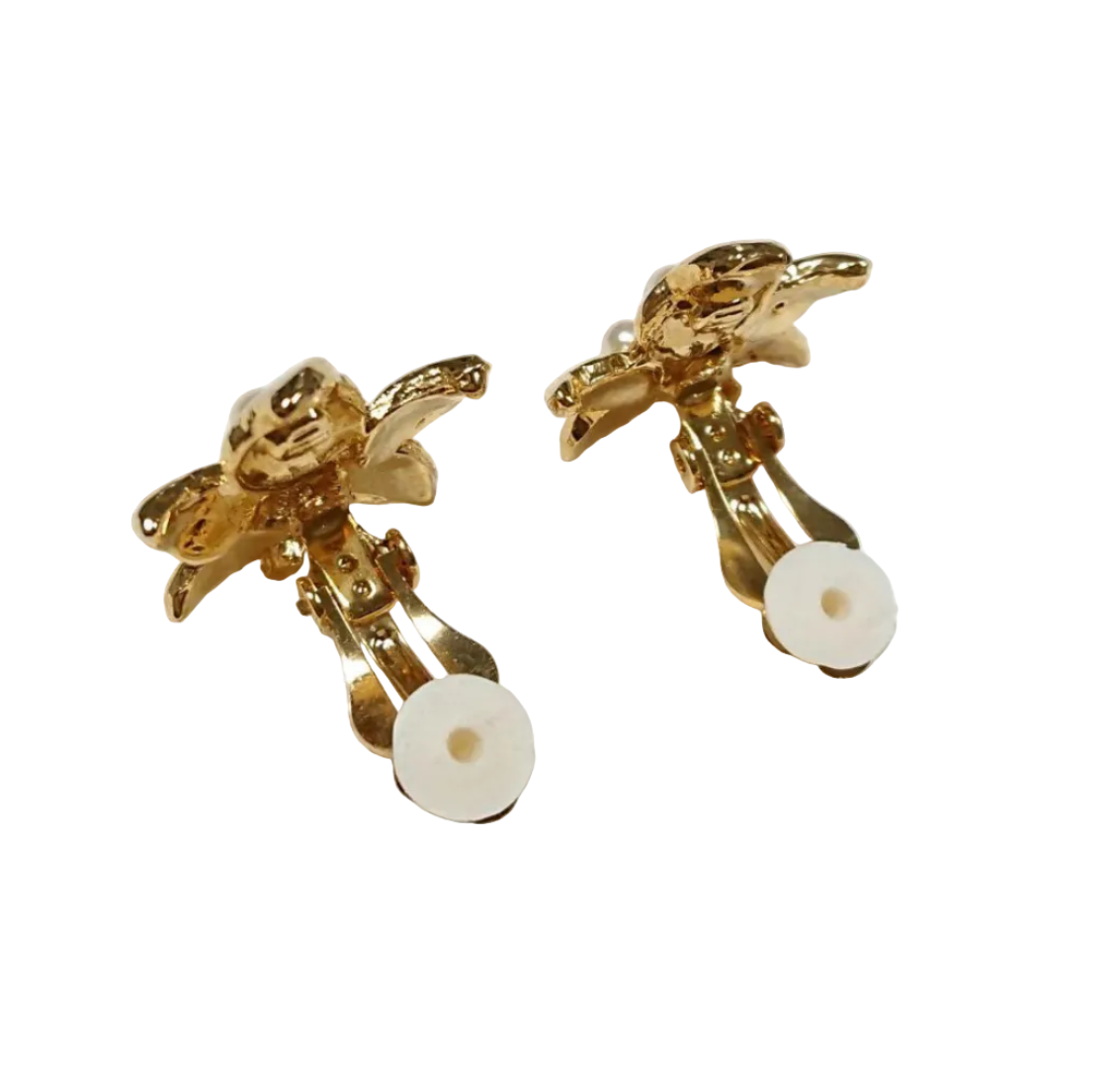vintage pearl flower earrings