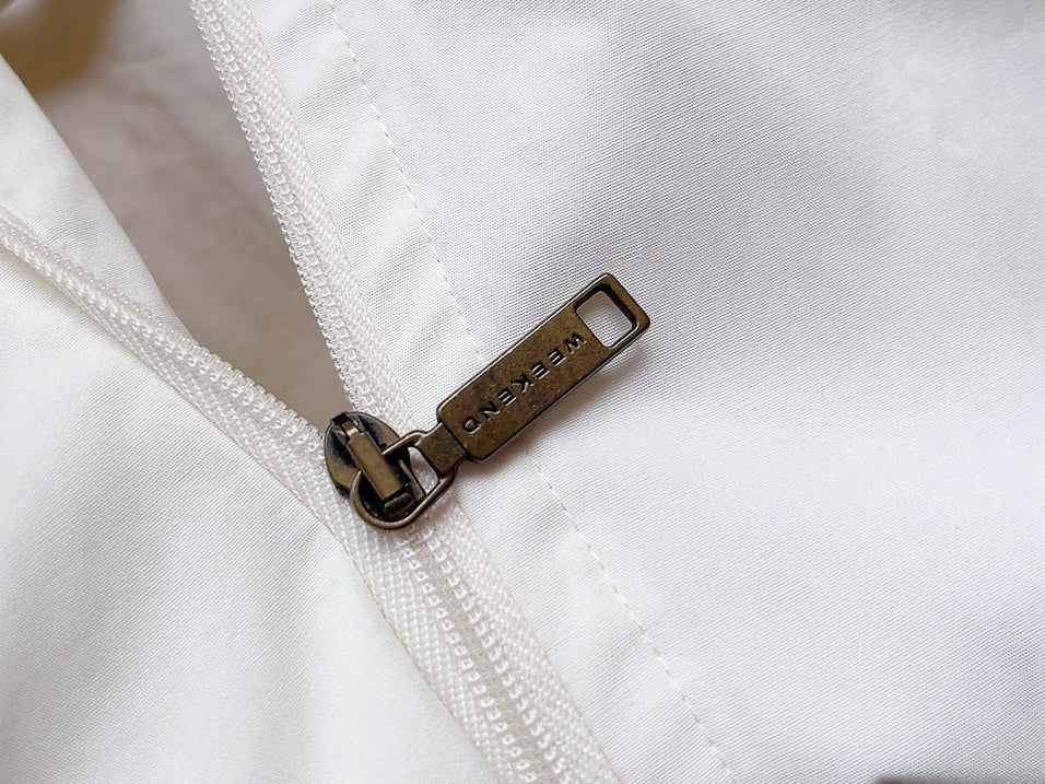 MaxMara - weekend line white cotton blouson