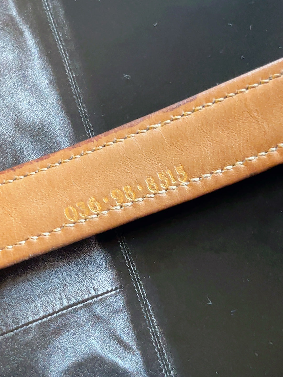 old GUCCI brown leather belt