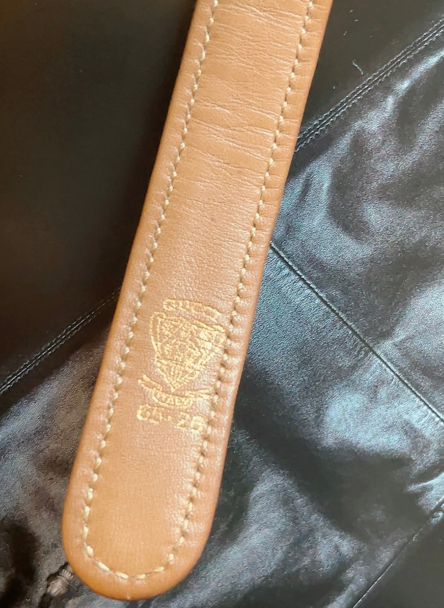 old GUCCI brown leather belt