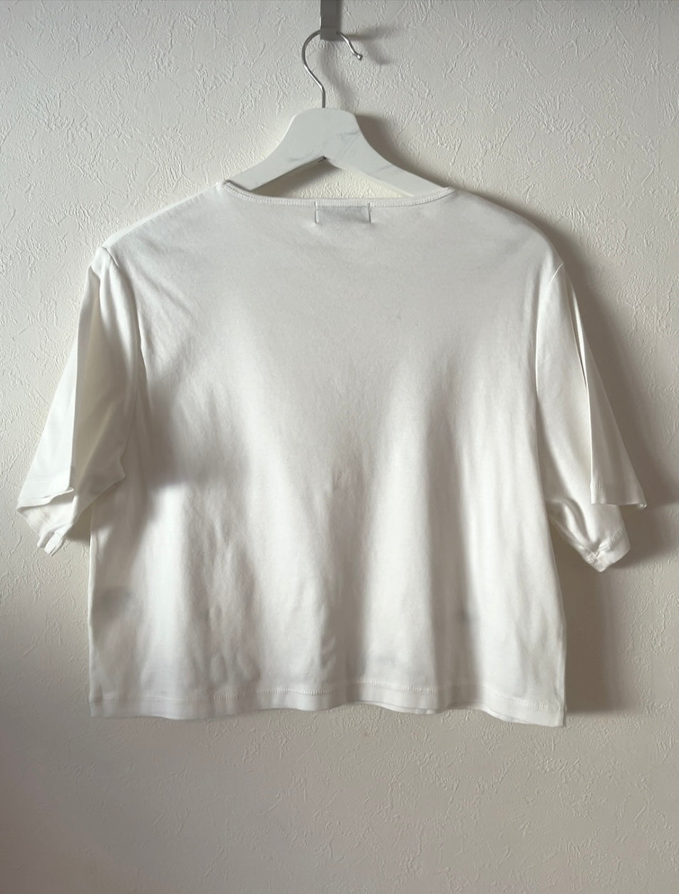 CALVIN KLEIN b&w cropped T-shirt