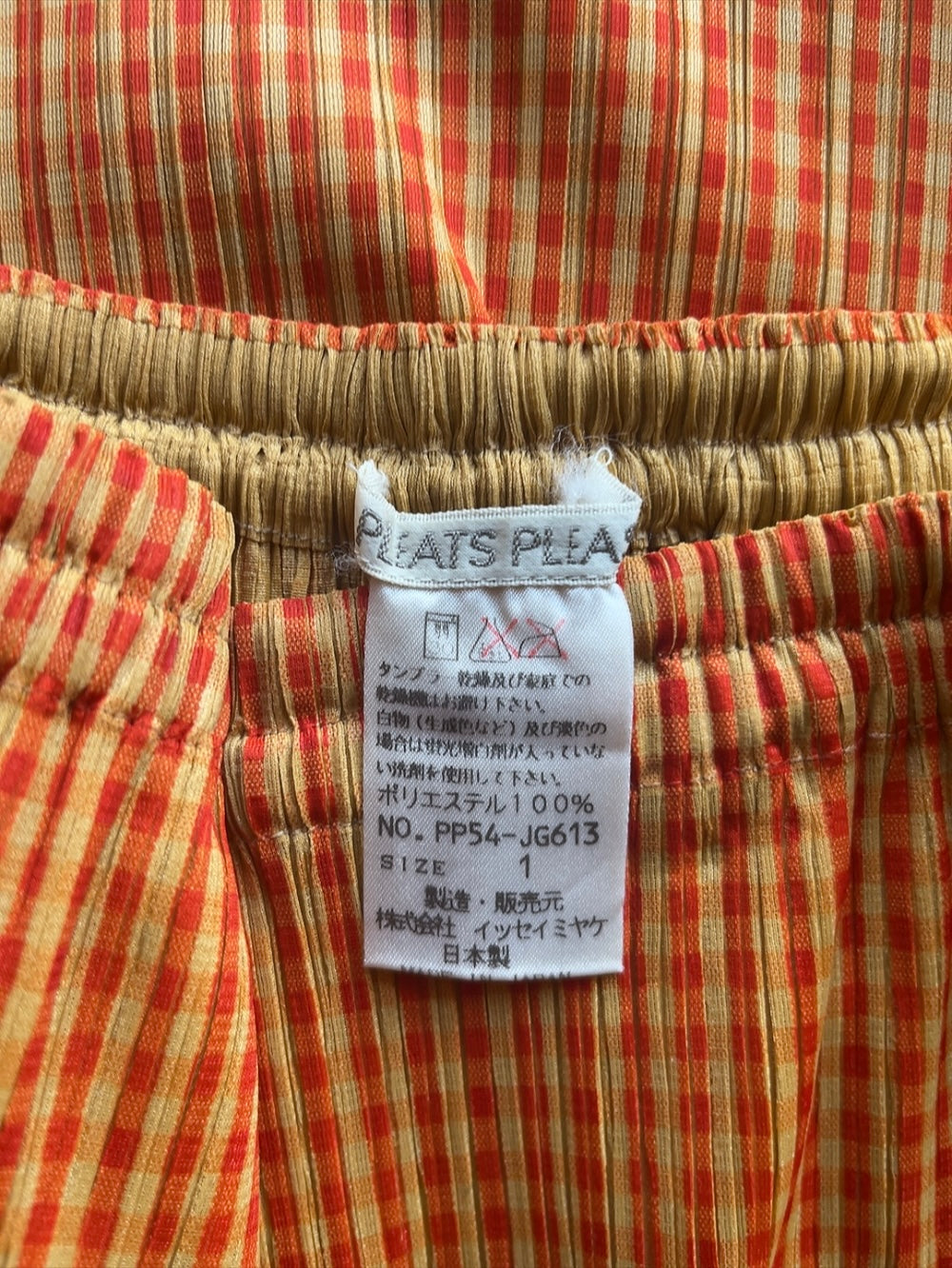 ISSEY MIYAKE - PLEATS PLEASE check skirt