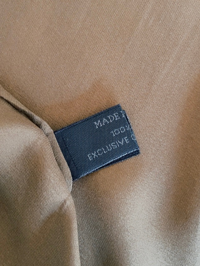 PRADA brown × khaki silk skirt