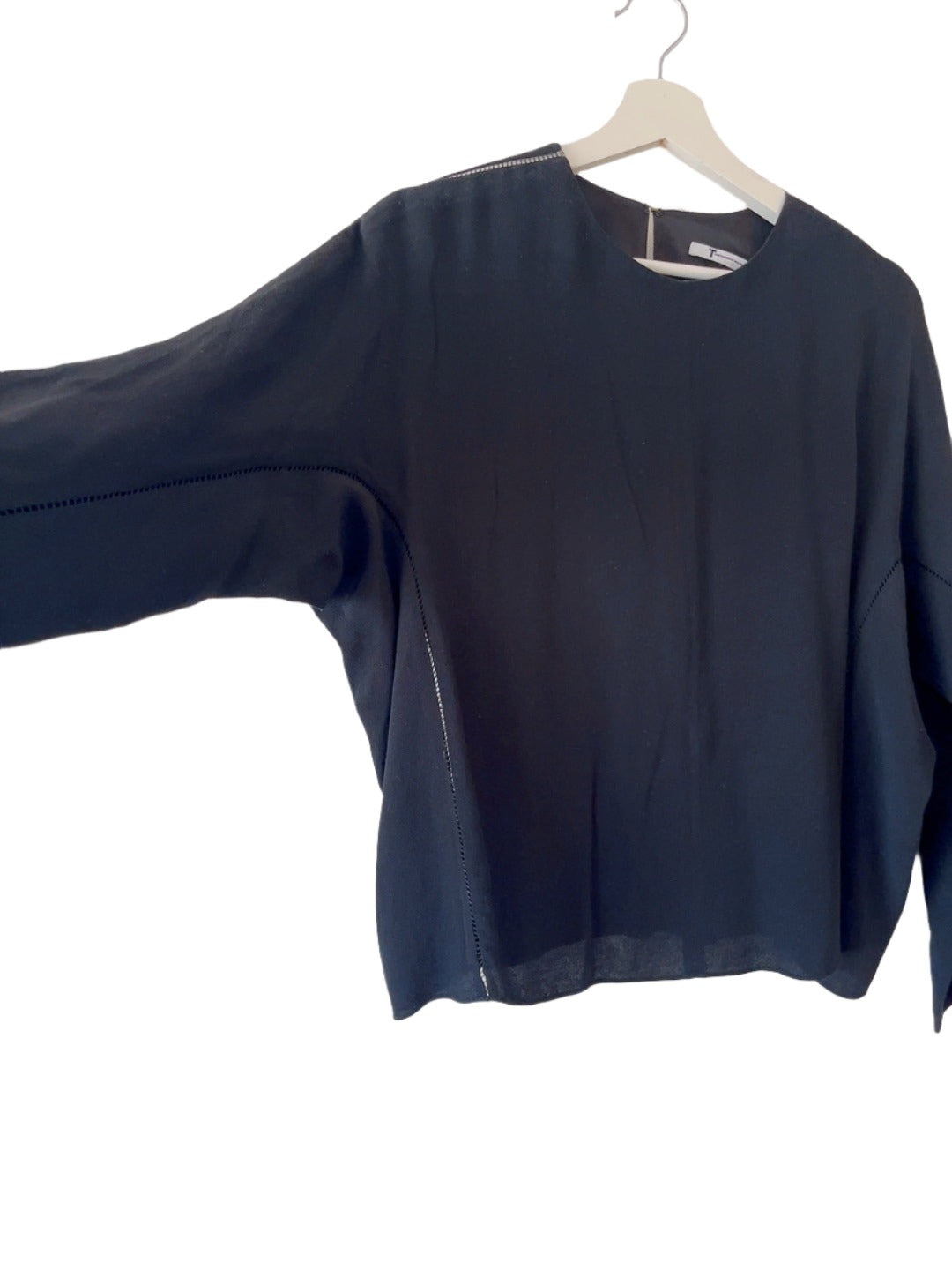 T by ALEXANDER WANG black dolman sleeve tops