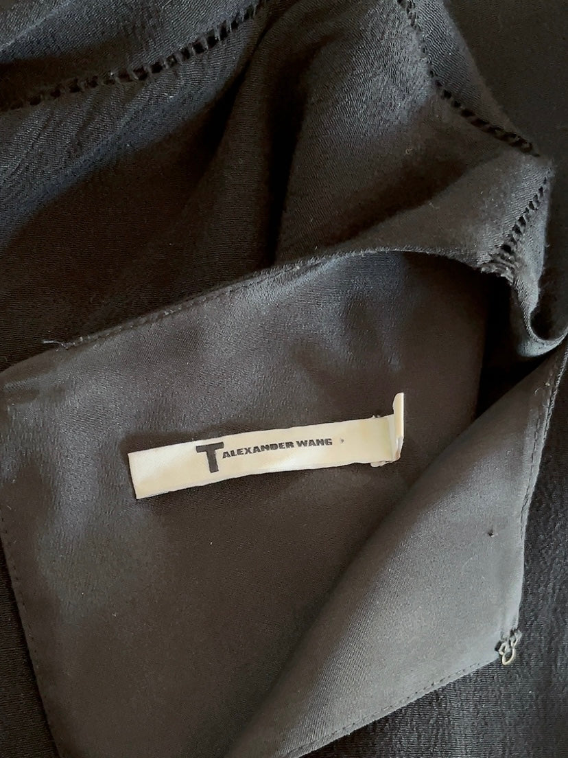 T by ALEXANDER WANG black dolman sleeve tops