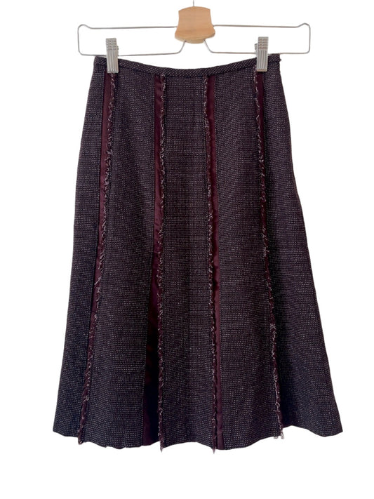 Sonia Rykiel vintage tweed pleated skirt