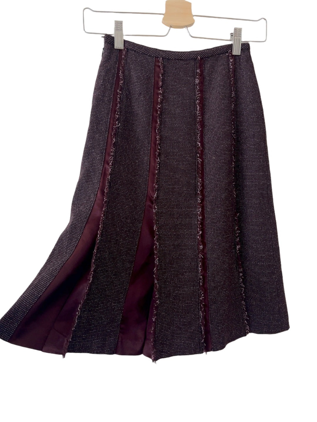 Sonia Rykiel vintage tweed pleated skirt