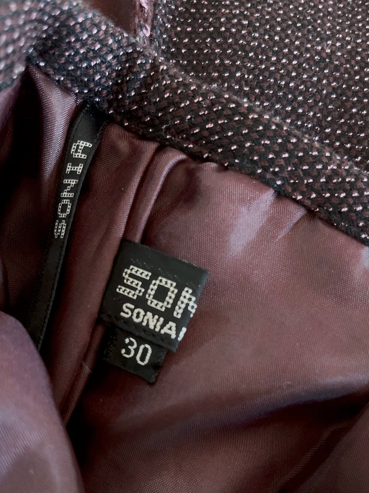 Sonia Rykiel vintage tweed pleated skirt