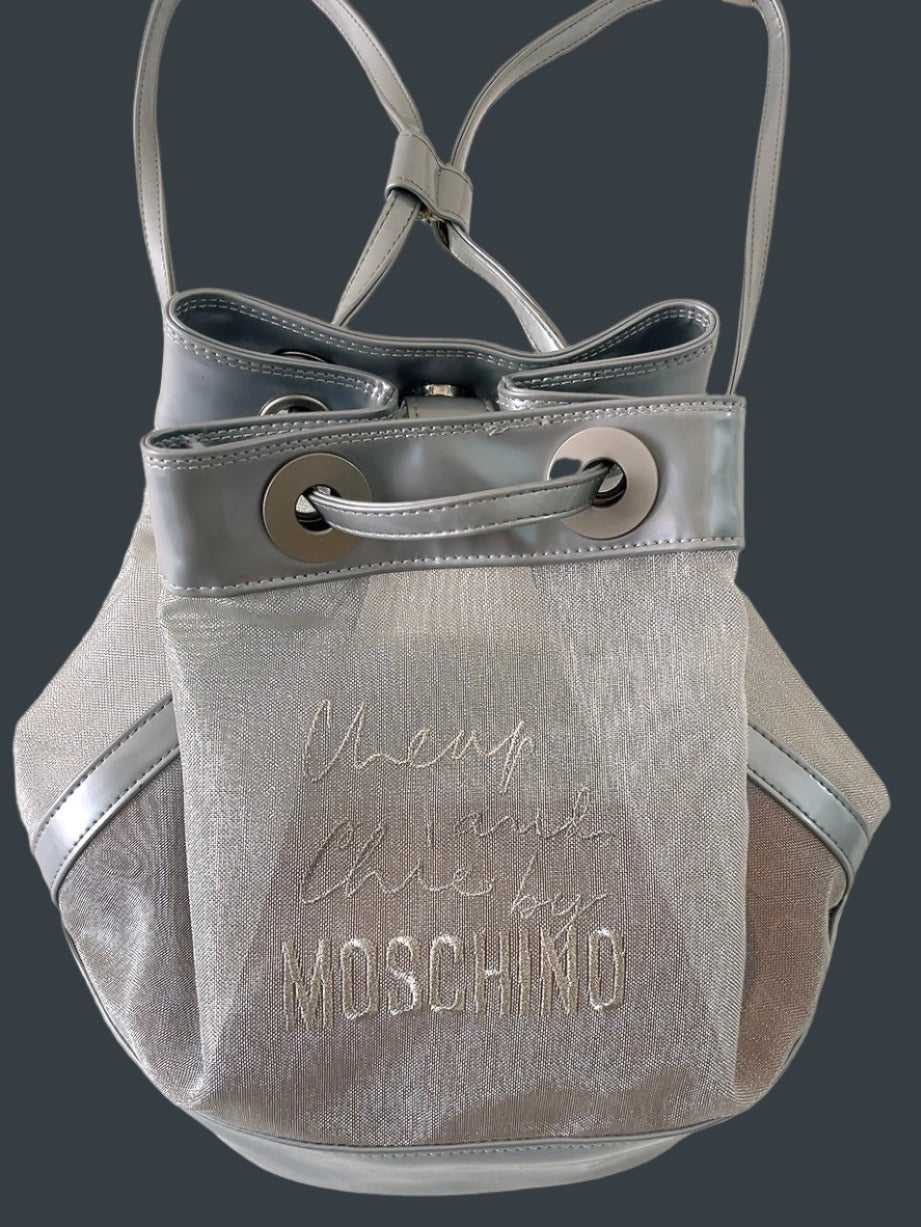 MOSCHINO cheap&chic silver backpack