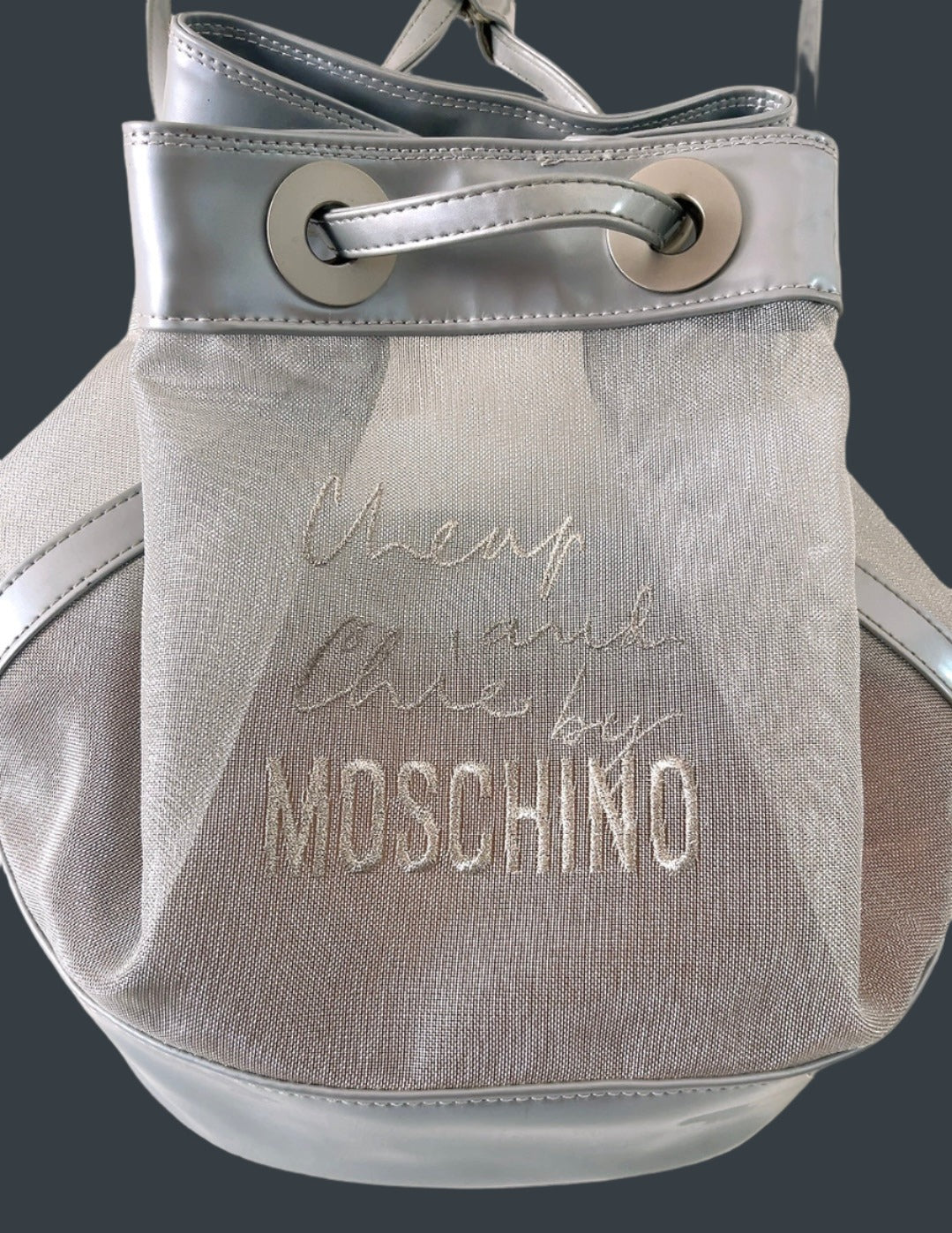 MOSCHINO cheap&chic silver backpack