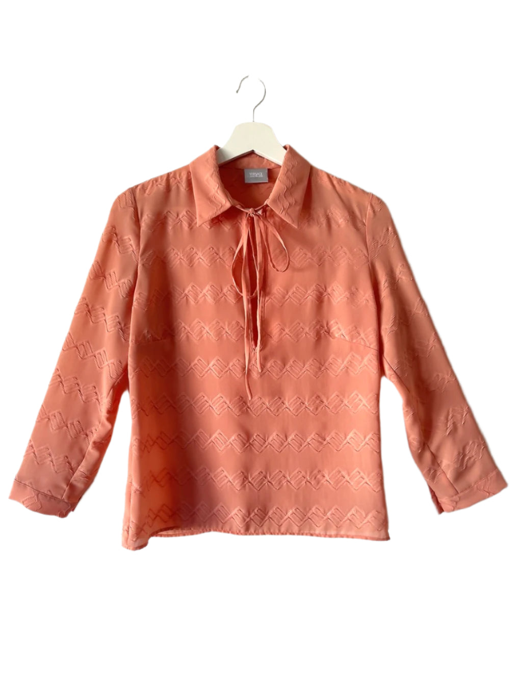 VERSACE jeans couture salmon pink blouse