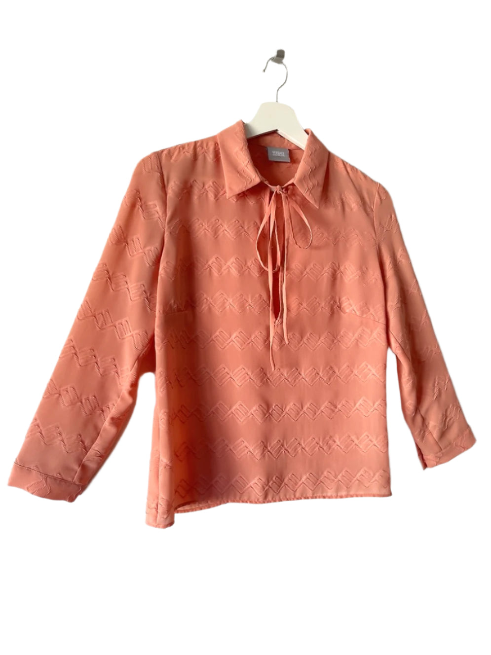 VERSACE jeans couture salmon pink blouse
